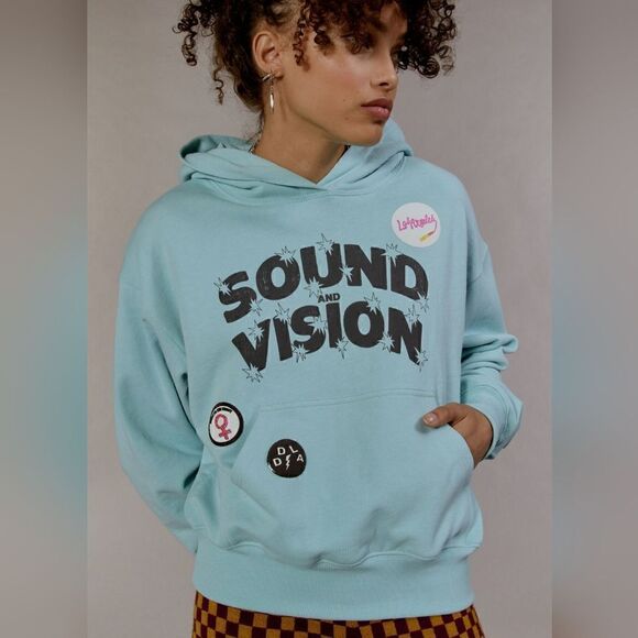 Daydreamer LA Sound And Vision Patch Pocket Graphic Hoodie NWT - Picture 8 of 16